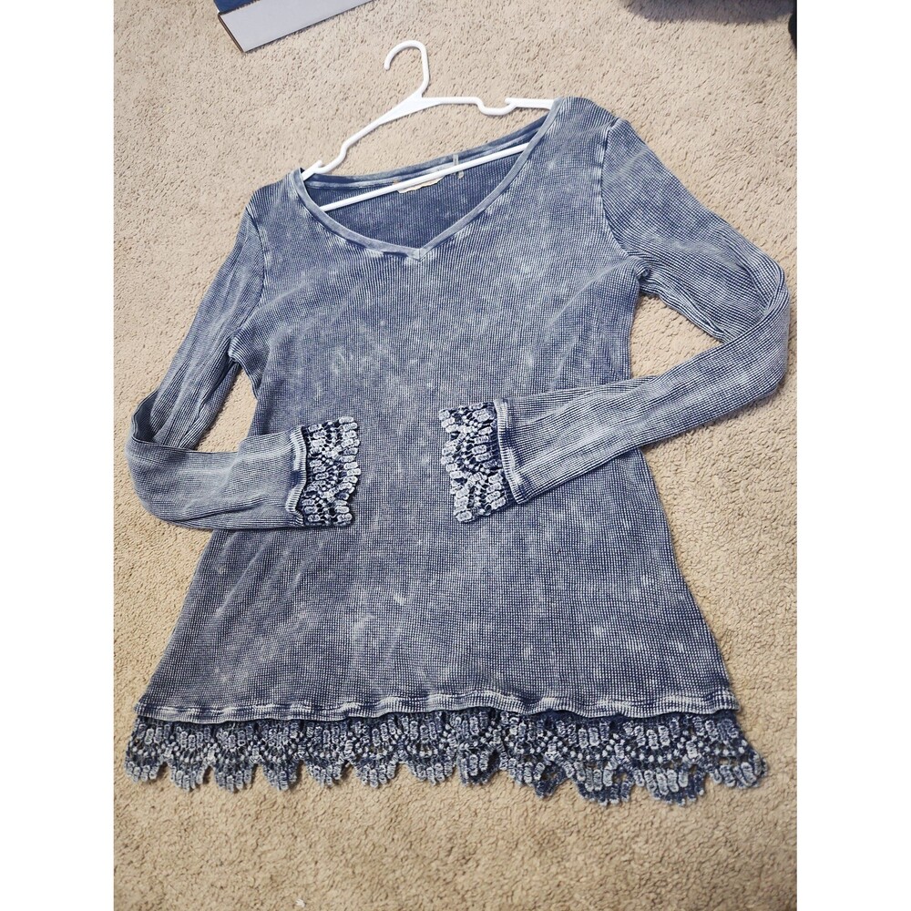Soft Surroundings acid wash blouse
